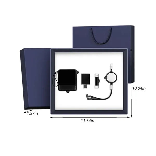 4 in 1 Employee Teacher Thank You Cable Power Bank Gift Set