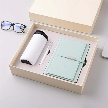 Insulated Cup Notebook And Pen Christmas Business Gift Set