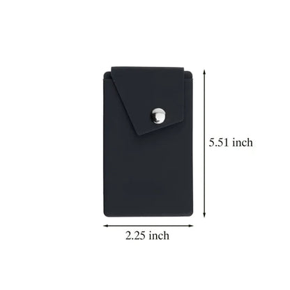 Adhesive Silicone Cell Phone Pocket Card Holder With Stand