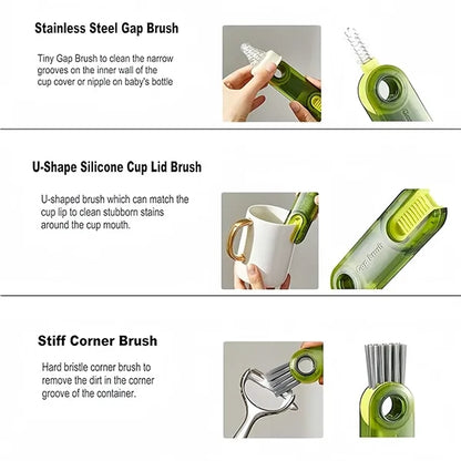 3 in 1 Multipurpose Cleaning Brush Bottle Gap Kitchen Tools