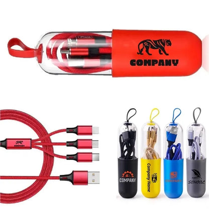 3 in 1 Fast Charging Cable In Capsule