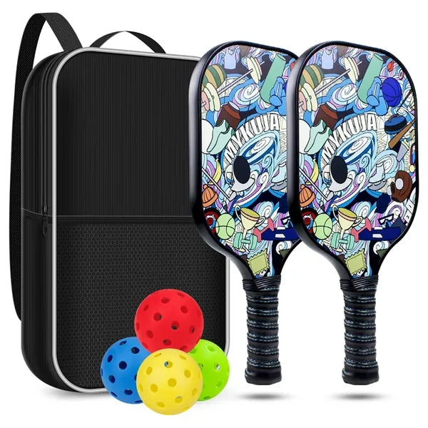 Fiberglass Pickleball Racket Paddle & Ball Set
