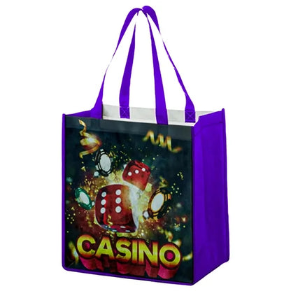Sublimated PET Non-Woven Gusset Tote Bag -2 Sided 12"x13"x8"