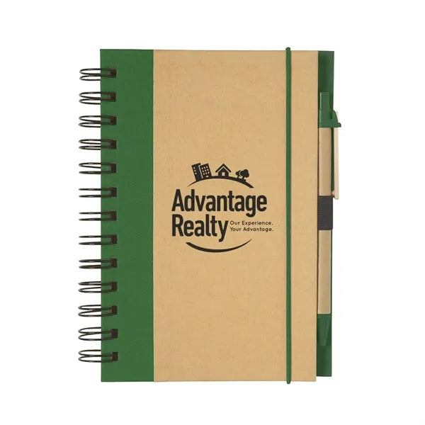 Eco-Inspired Spiral Notebook & Pen