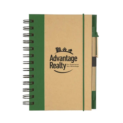Eco-Inspired Spiral Notebook & Pen