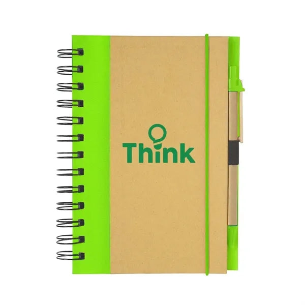 Eco-Inspired Spiral Notebook & Pen