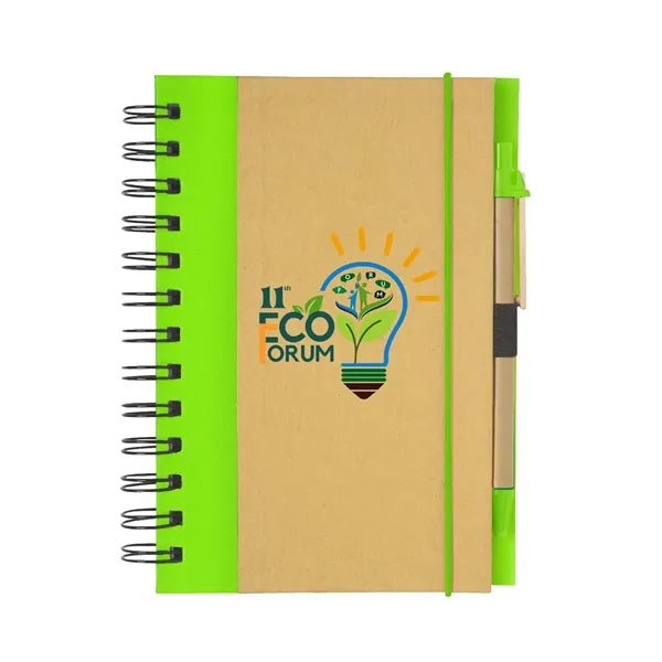 Full color Eco-Inspired Spiral Notebook & Pen