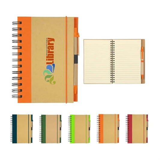 Full color Eco-Inspired Spiral Notebook & Pen