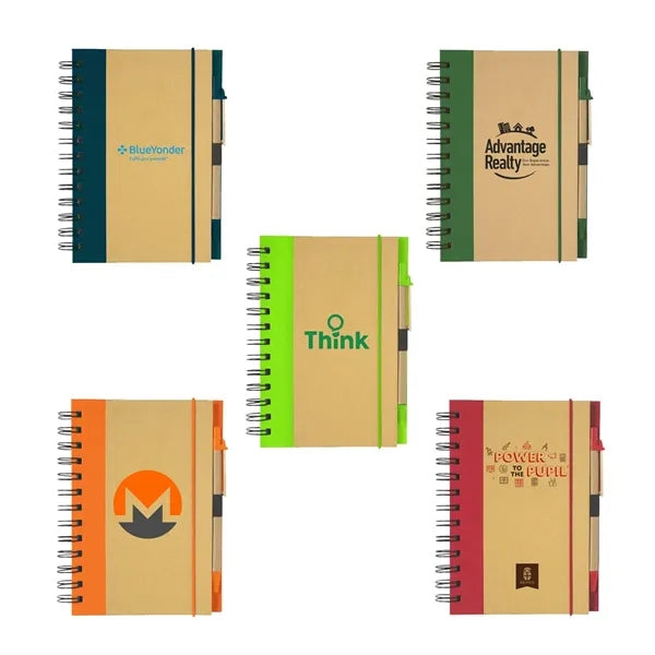 Eco-Inspired Spiral Notebook & Pen