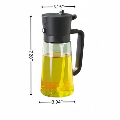 16oz 2 In 1 Oil Dispenser Bottle For Kitchen Frying BBQ