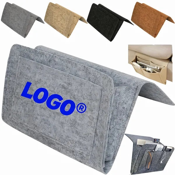 Portable Hanging Felt Headboard Storage Bag With Pocket