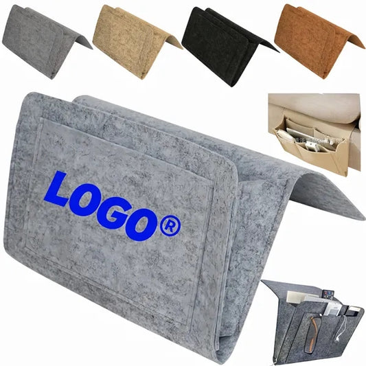 Portable Hanging Felt Headboard Storage Bag With Pocket