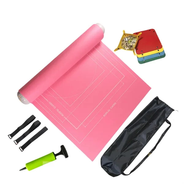 Portable Inflatable Jigsaw Puzzle Mat Roll Up Kit With Tray