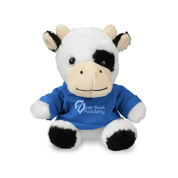 7" Plush Cow With T-Shirt