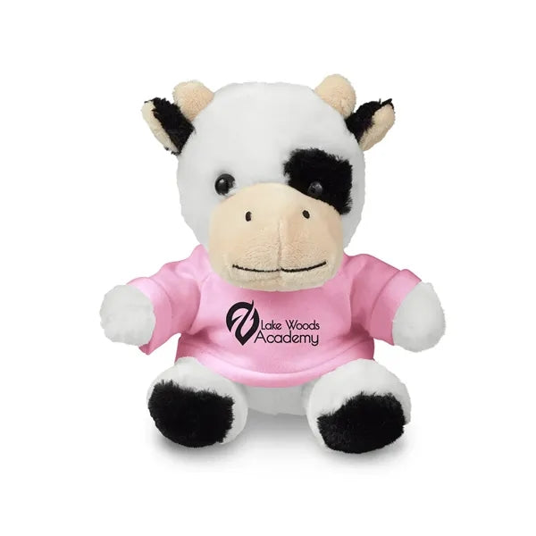 7" Plush Cow With T-Shirt