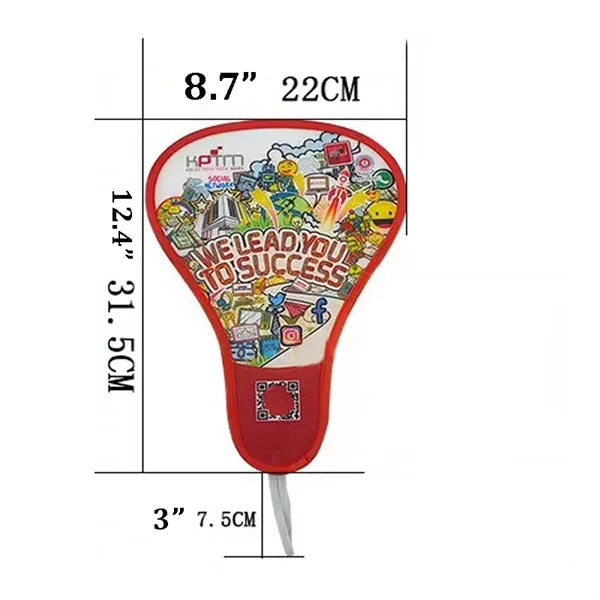 12.4"  Foldable Polyester Advertising Gourd Fan w/ String