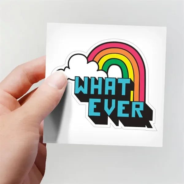 Kiss Cut Sticker White Vinyl Removable