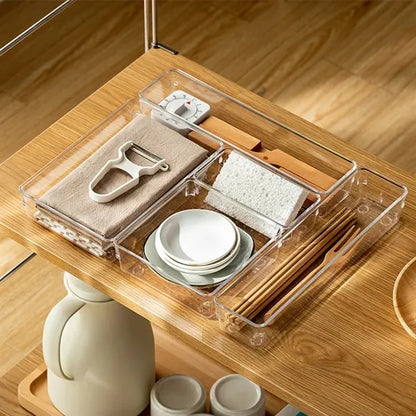 Desk Drawer Divider Organizers and Storage Bins for Makeup,