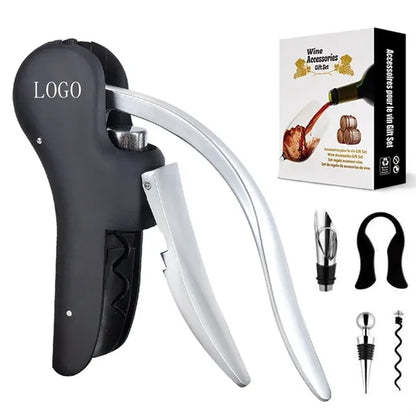 Wine Bottle Opener Vertical Lever Corkscrew 5pcs Set