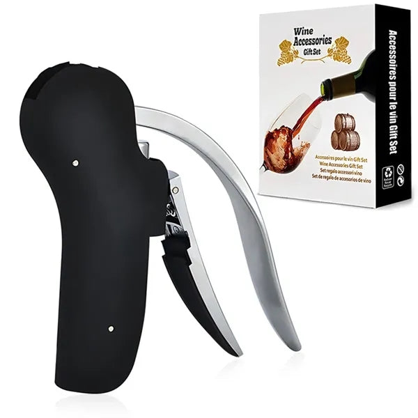 Wine Bottle Opener Vertical Lever Corkscrew 5pcs Set