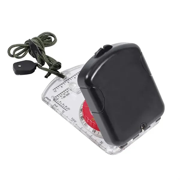 Orienteering Map LED Compass Sighting Mirror Luminous