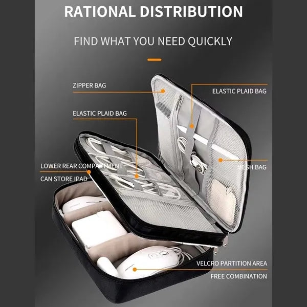 Double Layer Electronics Organizer
