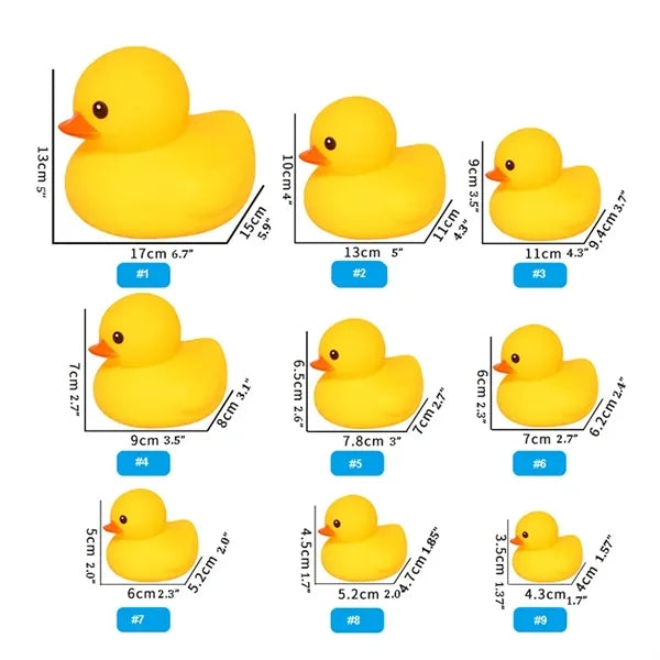 2" PVC Colorful Mini Rubber Yellow Ducks Bath Float Toys