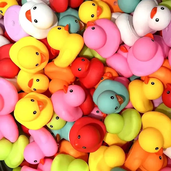 2" PVC Colorful Mini Rubber Yellow Ducks Bath Float Toys