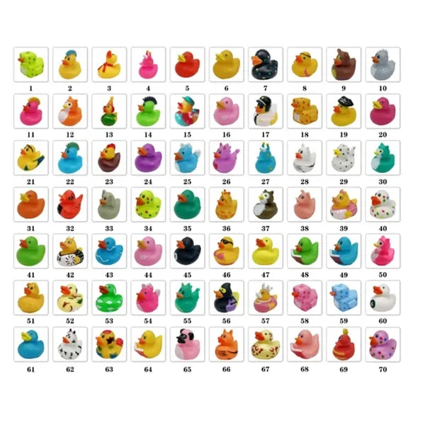 2" PVC Colorful Mini Rubber Yellow Ducks Bath Float Toys
