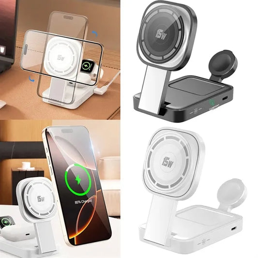 Foldable 3 in1 Magnetic Wireless Charger