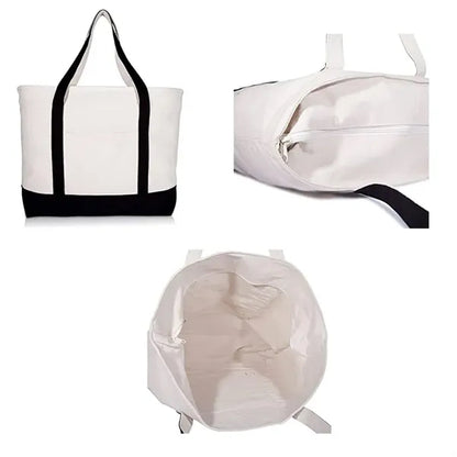Canvas Boat Tote Bags With Front Pocket