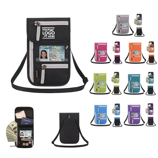 RFID Travel Neck Passport Wallet