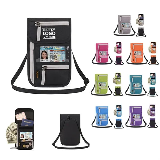 RFID Travel Neck Passport Wallet