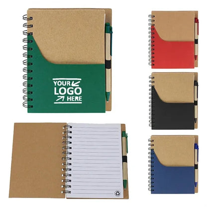 7" x 6" Pocket Spiral Notebook with Pen