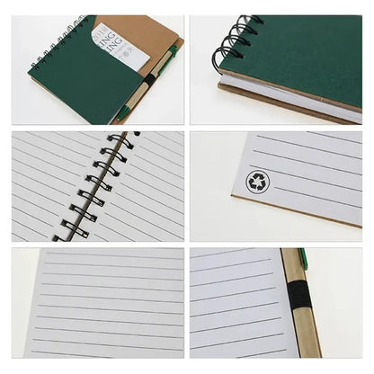 7" x 6" Pocket Spiral Notebook with Pen