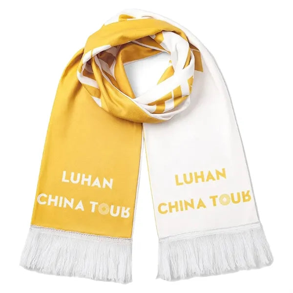 Velvet Winter Sublimation Printing Scarf W/ Tassel