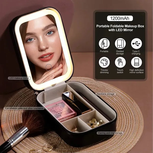 Led Makeup Organizer Case