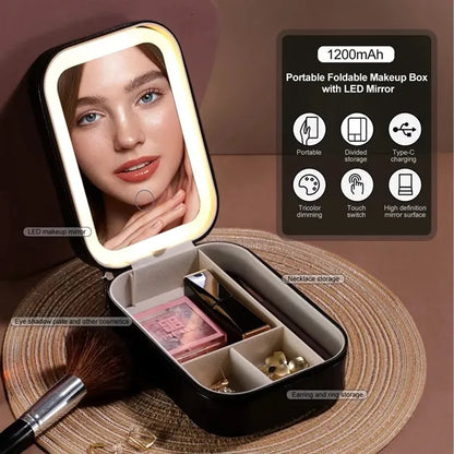 Led Makeup Organizer Case