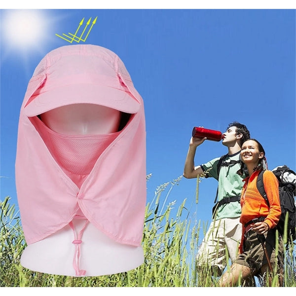 Sunscreen fishing hat with mask