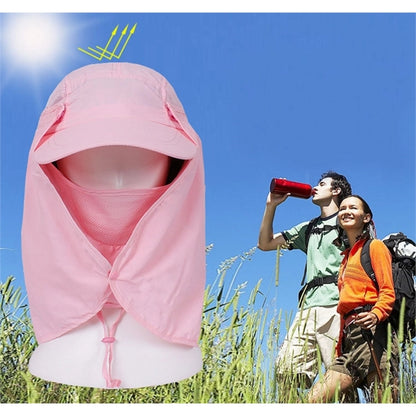 Sunscreen fishing hat with mask