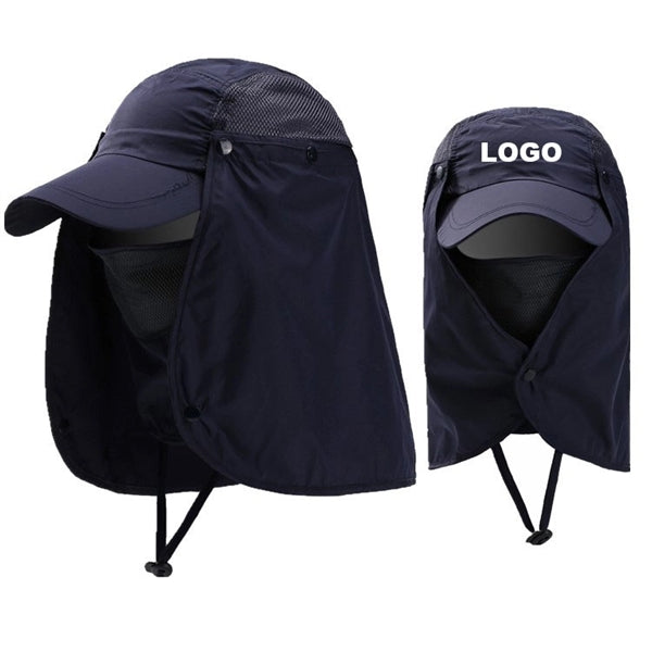 Sunscreen fishing hat with mask