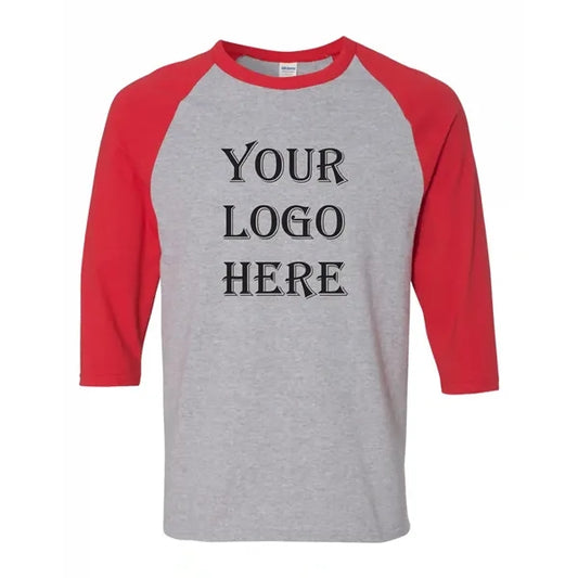 Gildan 100% Cotton Raglan Three Quarter Sleeve T Shirt