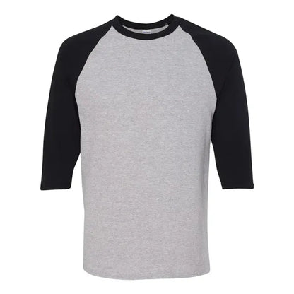 Gildan 100% Cotton Raglan Three Quarter Sleeve T Shirt
