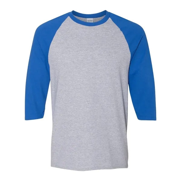 Gildan 100% Cotton Raglan Three Quarter Sleeve T Shirt