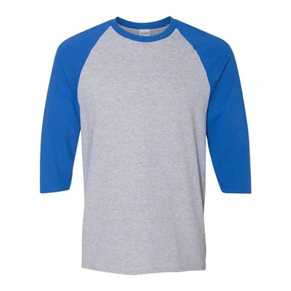 Gildan 100% Cotton Raglan Three Quarter Sleeve T Shirt