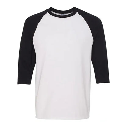 Gildan 100% Cotton Raglan Three Quarter Sleeve T Shirt
