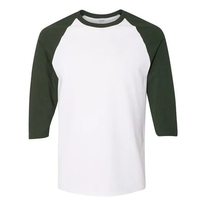 Gildan 100% Cotton Raglan Three Quarter Sleeve T Shirt