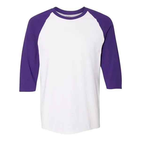 Gildan 100% Cotton Raglan Three Quarter Sleeve T Shirt