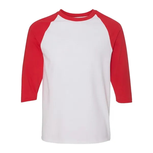 Gildan 100% Cotton Raglan Three Quarter Sleeve T Shirt