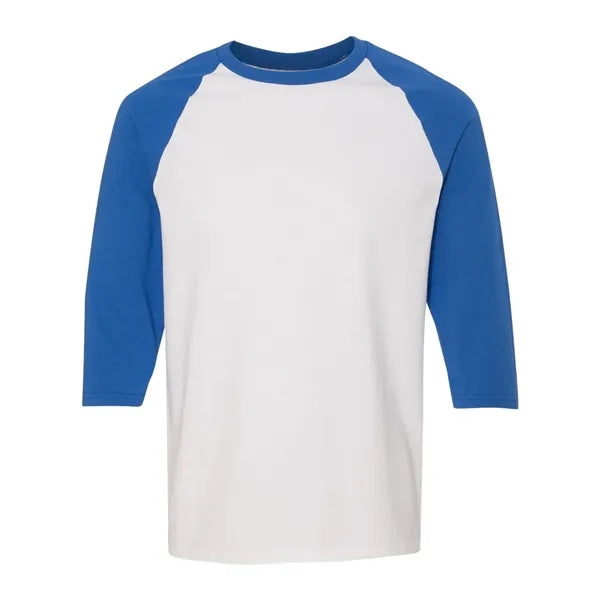 Gildan 100% Cotton Raglan Three Quarter Sleeve T Shirt
